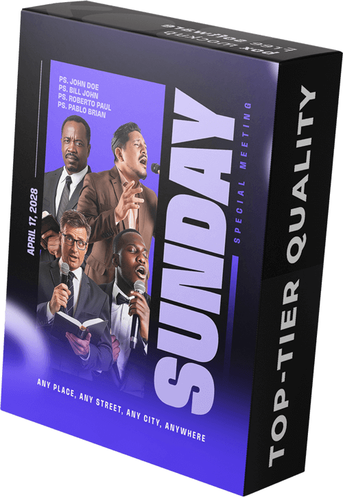 Sunday special meeting church template product box
